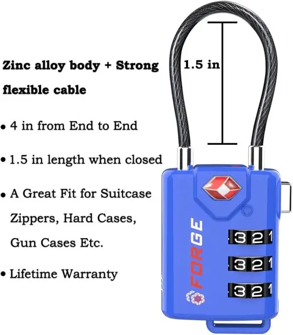 Alloy Safe Combination Code Number Lock Padlock for Luggage Zipper