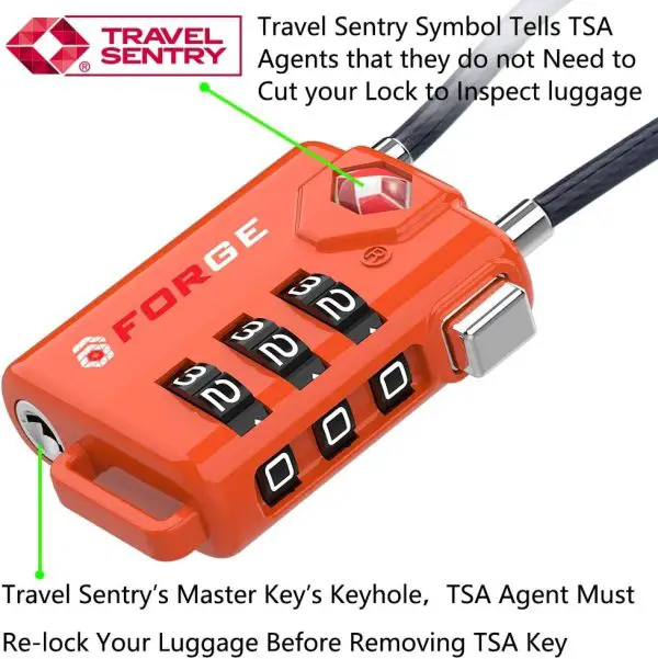 Travel Sentry® Cable Lock - Airport Security - Travel Accessories