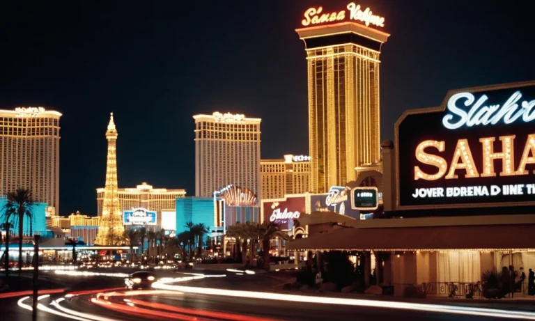 How Far Is The Sahara Hotel From The Las Vegas Strip?