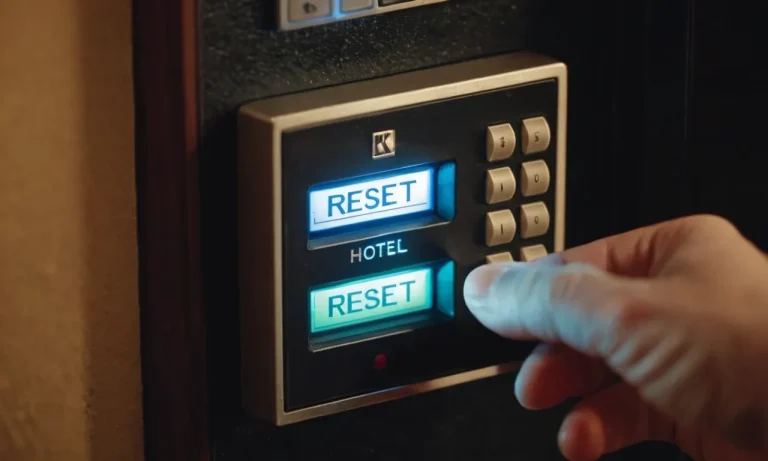 How To Reset Hotel Safe: A Comprehensive Guide