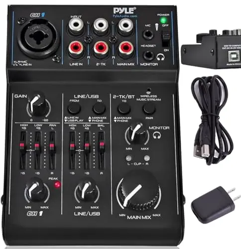 DJ Sound Controller w/ USB Soundcard for PC Recording