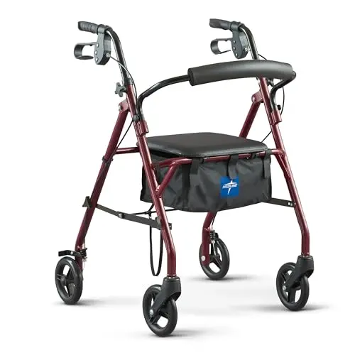 350 lb Capacity, Burgundy, Foldable