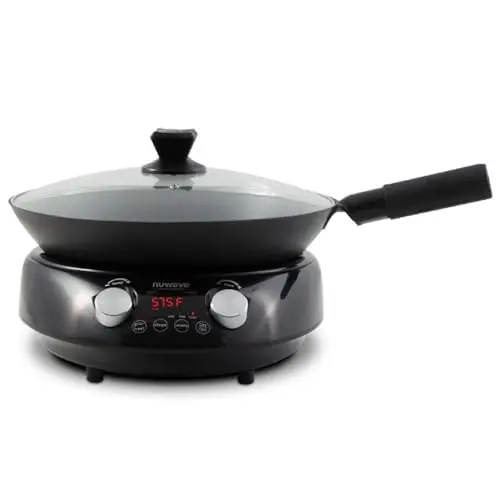 Complete induction system with 14-inch carbon steel wok