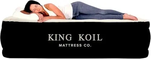King Koil California King air mattress with high-speed pump
