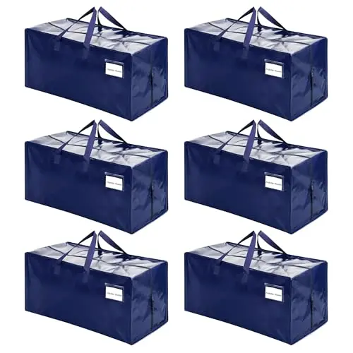 6 Pack Heavy Duty Storage Totes