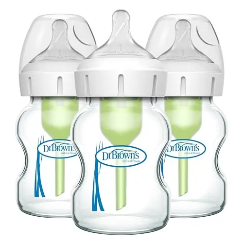 Wide-Neck Glass Anti-Colic Bottle 5oz