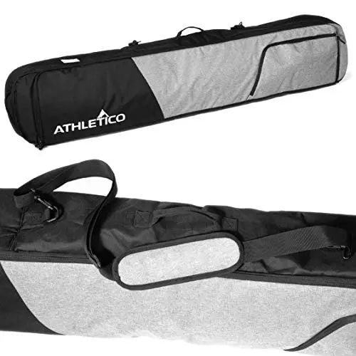 Athletico Peak padded snowboard travel bag in black and gray