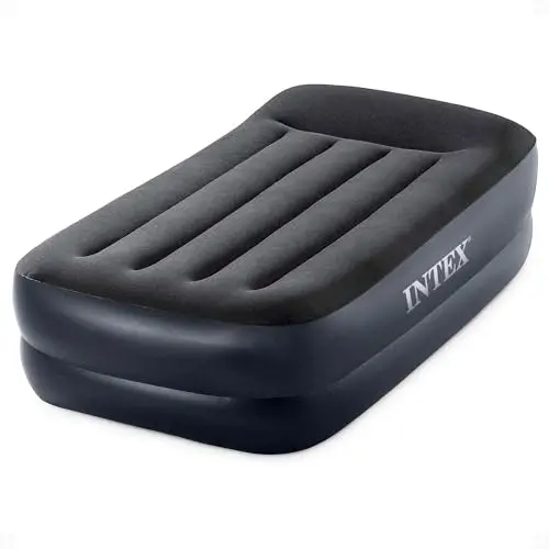 Intex raised twin air mattress with built-in pillow and pump