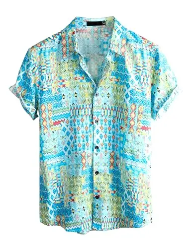Sky Blue Tropical Print