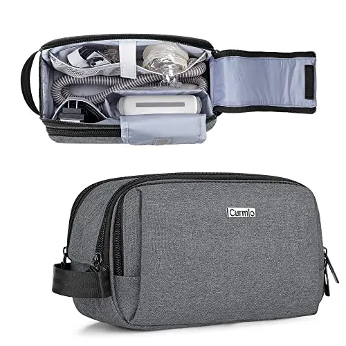 CURMIO CPAP travel bag with multiple compartments and zippers