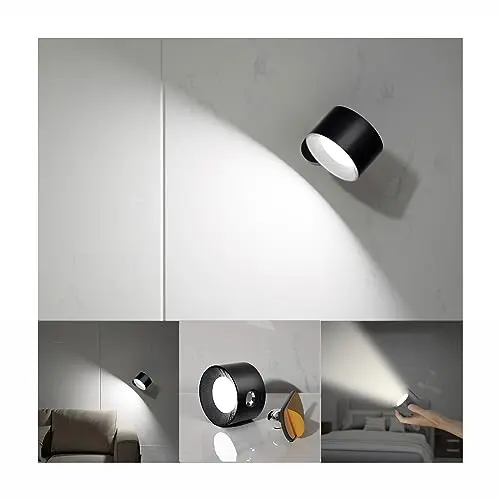 Koopala black wall mounted reading light with magnetic ball