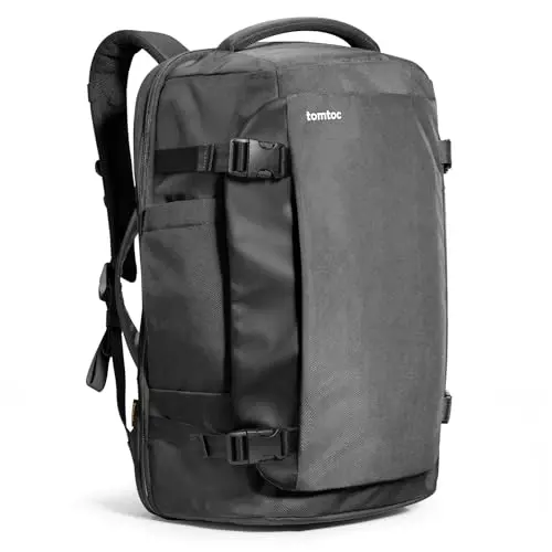 TOMTOC 40L travel backpack with TSA feature
