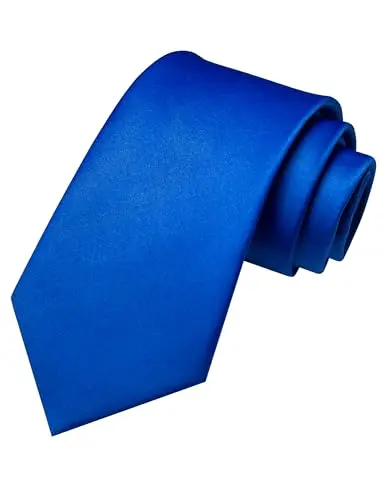JEMYGINS royal blue jacquard woven silk necktie for formal occasions