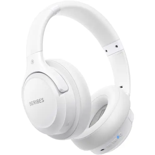 BERIBES Bluetooth over-ear headphones in white
