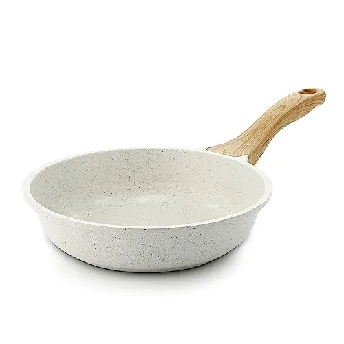 White ceramic coating with induction compatibility