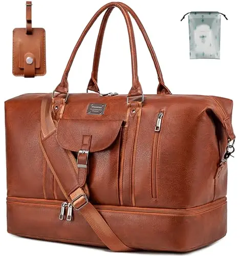 Faux Leather Weekend Bag