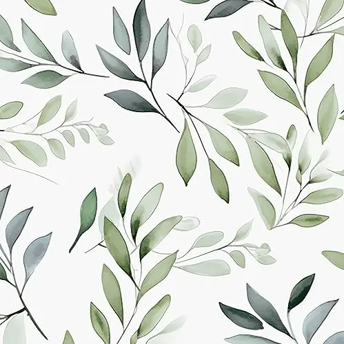 Green Leaf Contact Paper for Bathroom