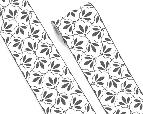 FLFK black and white pattern wallpaper border