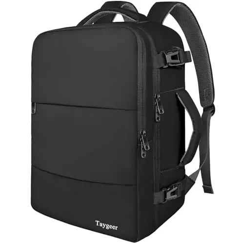 Taygeer travel laptop backpack with multiple compartments and USB charging port