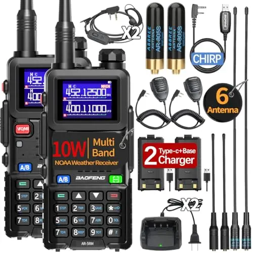 10W NOAA Weather Radio 2-Pack