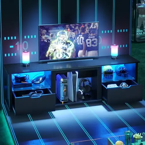 LED TV Stand with Drawers