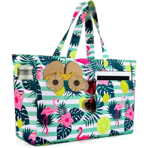 Waterproof Beach Tote with Wet Compartment