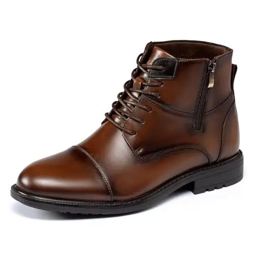Cap Toe Side Zip Ankle Boot