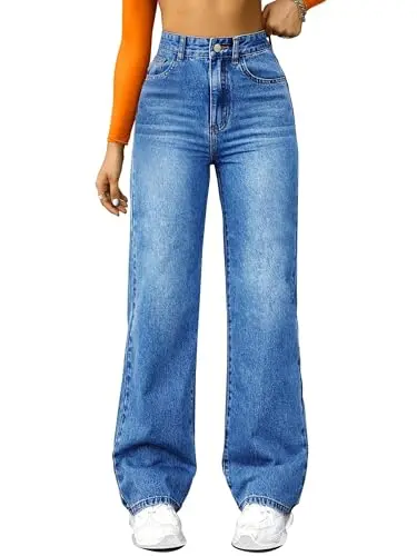 High-Rise Loose Microelastic Denim