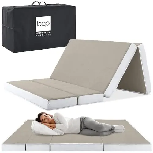 Best Choice Products queen-size folding mattress unfolded