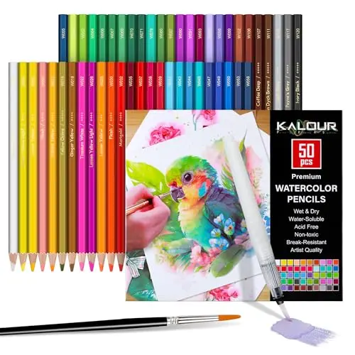 50 Colors with Brush & Water Pen
