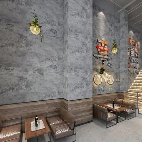 BAYYA modern blue concrete textured wallpaper