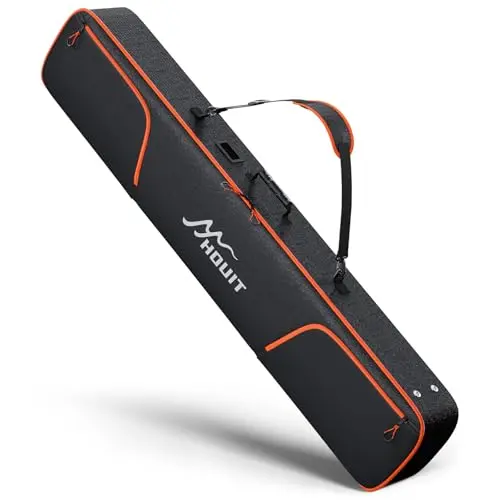 HOUIT padded snowboard travel bag with multiple compartments and wheels