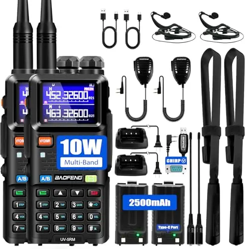 10W Tactical Antenna Radio 2-Pack