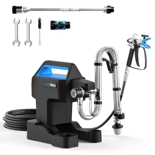 Compact, lightweight airless sprayer for fast home projects