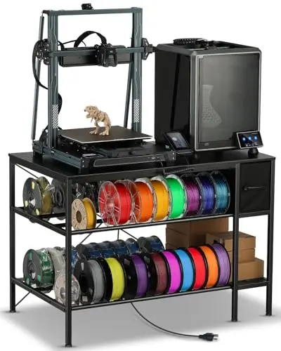 Filament Storage with Built-in Power Strip