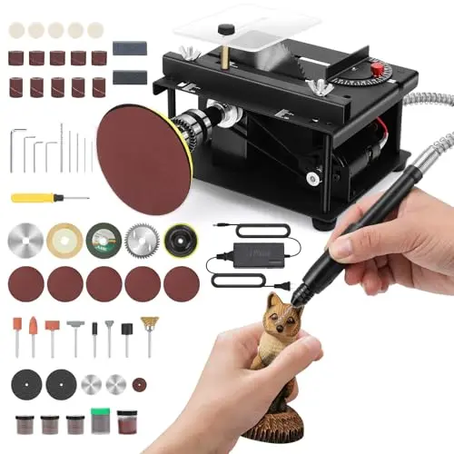 100W Portable Desktop Electric Saw with Belt Sander