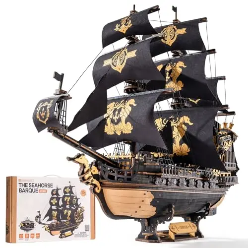 Classic Three-Masted Ship Model