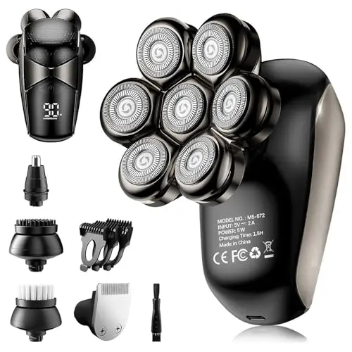Detachable Electric Razor with LED Display