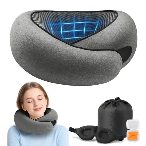 Purroch advanced memory foam travel neck pillow