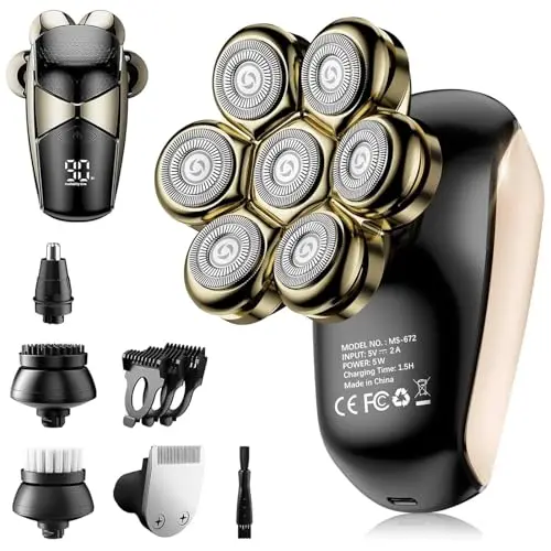 Detachable Electric Razor with LED Display