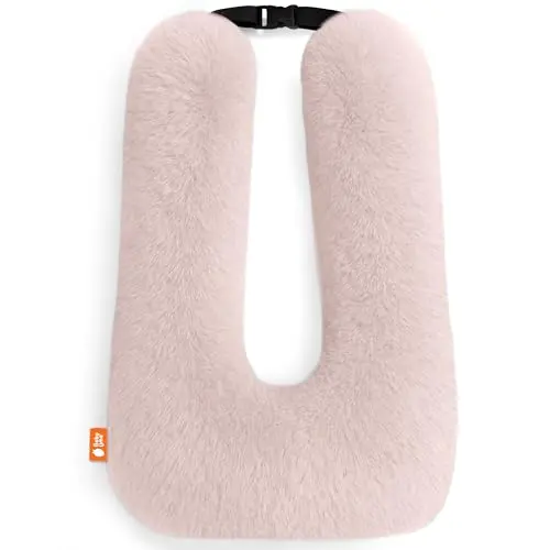Baby Uma Kids Travel Pillow in blush color with U-shape design
