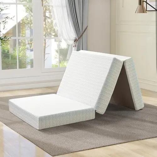 Opoiar queen tri-fold mattress with storage bag